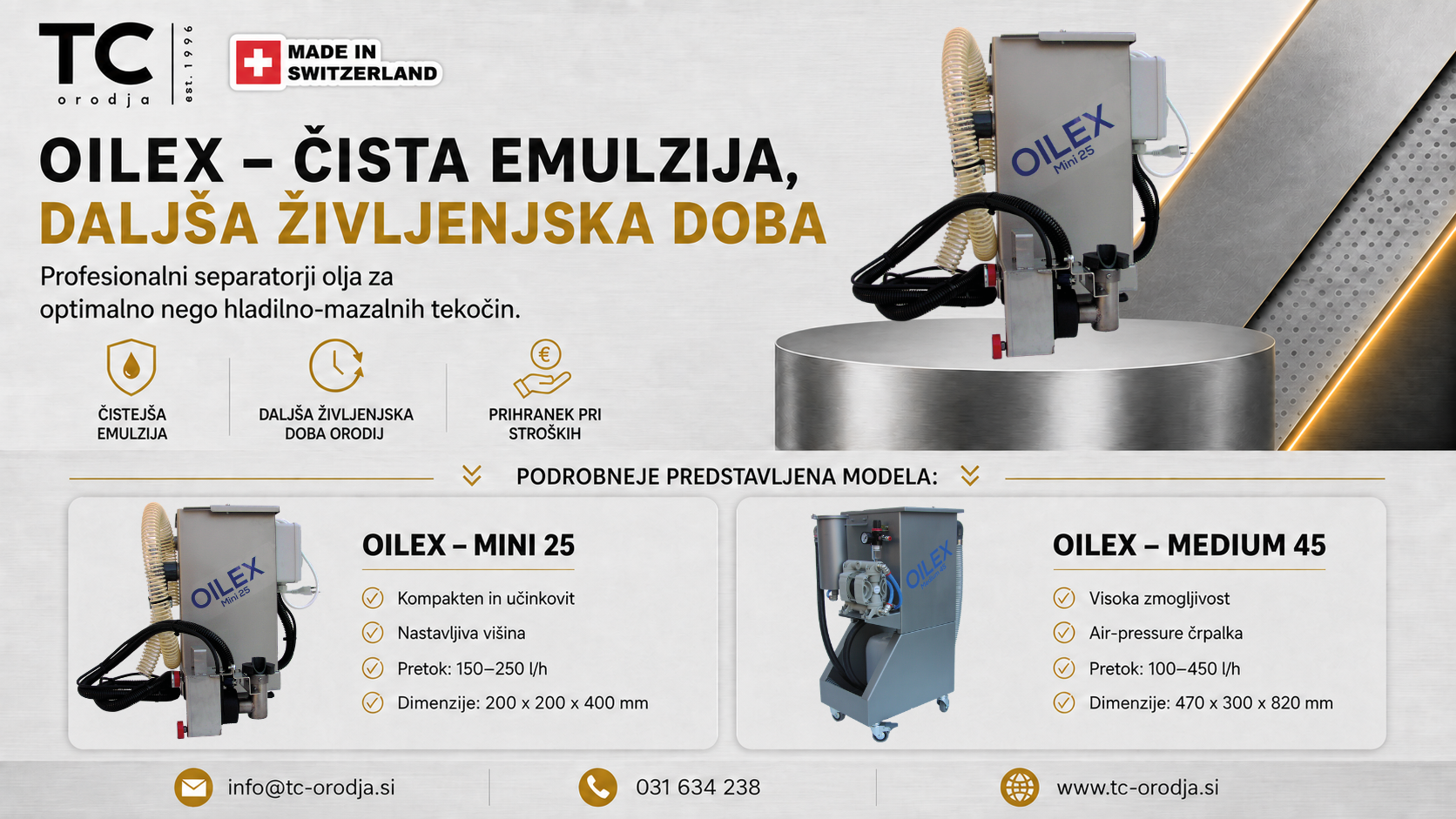 OILEX - Seperator olja, čistejša emulzija